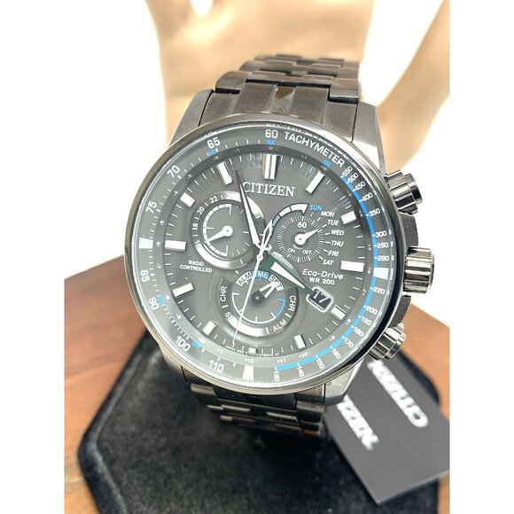 Citizen Men's Watch CB5887-55H PCAT Eco-Drive Radio Controlled Gray Steel 43mm - Picture 1 of 15